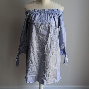 Active USA Striped Blue and White Dress